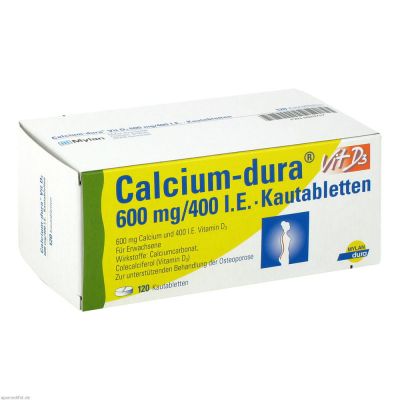 Calcium-duraD3 600mg/400 Kautabletten internationale Einheit