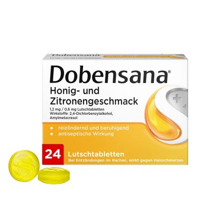 Dobensana Honig- und Zitronengeschmack 1,2 mg/ 0,6 mg Lutschtabletten