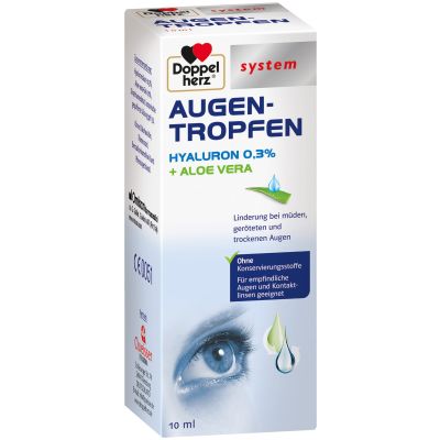 DOPPELHERZ Augen-Tropfen Hyaluron 0,3% und Aloe Vera