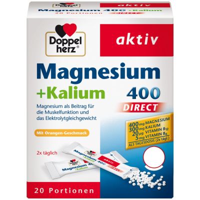 Doppelherz aktiv Magnesium + Kalium 400 DIRECT