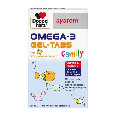 Doppelherz system OMEGA-3 family Gel-Tabs zum Kauen