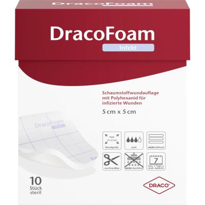 DracoFoam Infekt Schaumstoffwundauflage für infizierte Wunde