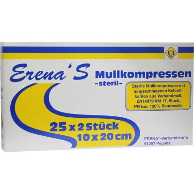 ERENA STERIL Mullkompresse 10x20 cm 8fach