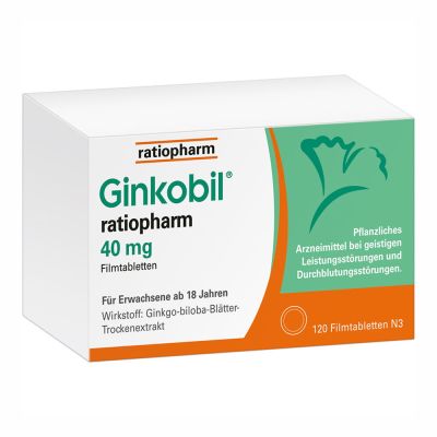 Ginkobil® ratiopharm 40mg mit Ginkgo biloba