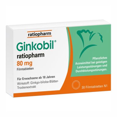Ginkobil® ratiopharm 80mg mit Ginkgo biloba