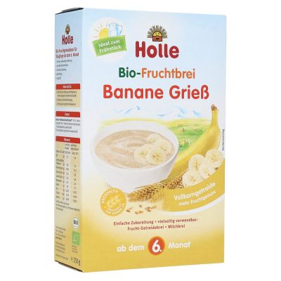 HOLLE Bio Fruchtbrei Banane Griess