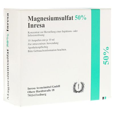 MAGNESIUMSULFAT 50% Inresa Konz.z.H.e.Inj.-/Inf.L.