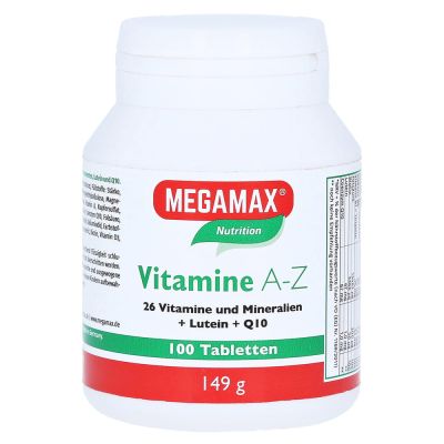 MEGAMAX Vitamine A-Z+Q10+Lutein Tabletten