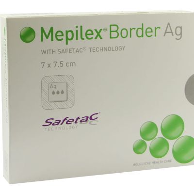 Mepilex Border Ag 7x7.5cm  Silberbeschichtet