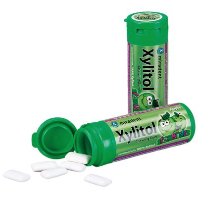 miradent Xylitol Chewing Gum Apfel für Kinder