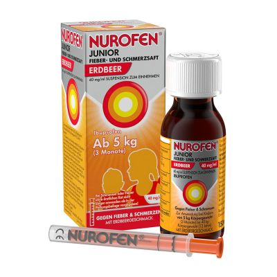 NUROFEN Junior Fieber- und Schmerzsaft Erdbeer 40mg/ml