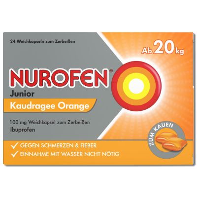 NUROFEN Junior Kaudragee Orange bei Fieber und Schmerzen