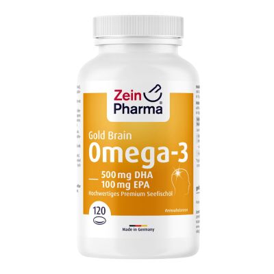 OMEGA-3 Gold Gehirn DHA 500mg/EPA 100mg Softgelkap