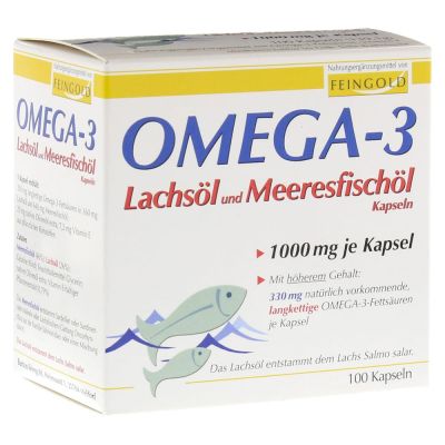 OMEGA-3 Lachsöl und Meeresfischöl Kapseln