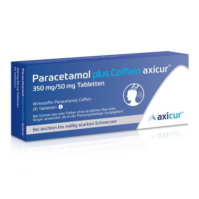 PARACETAMOL plus Coffein axicur 350 mg/50 mg Tabl.