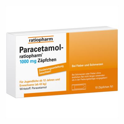 PARACETAMOL ratiopharm 1.000 mg Erwachsene Suppositorien
