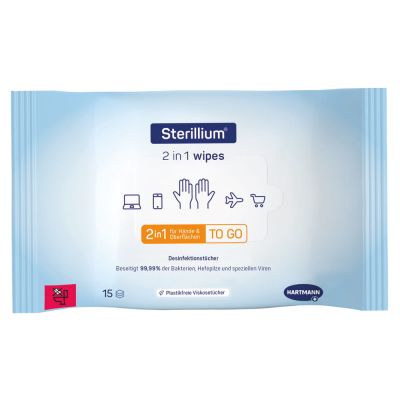 STERILLIUM 2in1 wipes Hand- u.Flächendesinfektion
