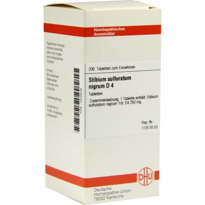 STIBIUM sulfuratum nigrum D 4 Tabletten