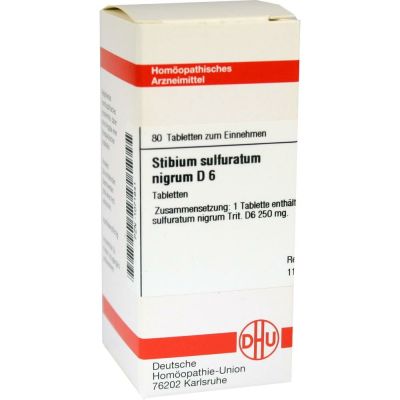 STIBIUM sulfuratum nigrum D 6 Tabletten