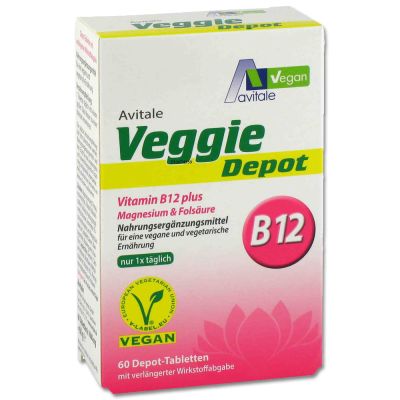 Avitale Veggie Depot Vitamin B12 plus Magnesium & Folsäure