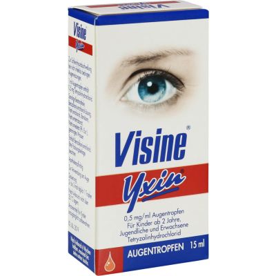 Visine Yxin Augentropfen bei Rötungen und Reizungen