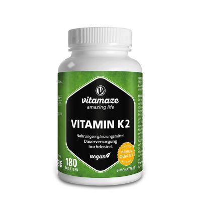 VITAMIN K2 200 myg hochdosiert vegan Tabletten