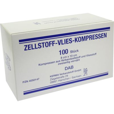 ZELLSTOFF VLIES-KOMPRESSEN 8X10 UNSTERIL