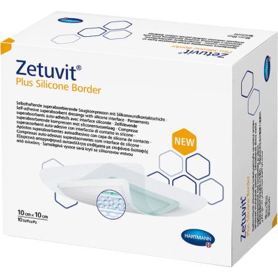 ZETUVIT Plus Silicone Border 10x10 cm steril