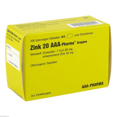 Zink 20 AAA-Pharma Dragees