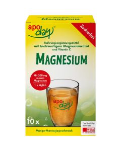 APODAY Magnesium Mango-Maracuja zuckerfrei Pulver