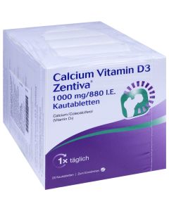 CALCIUM VITAMIN D3 Zentiva 1000 mg/880 I.E.Kautab.