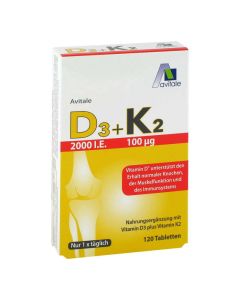 D3+K2 2000 I.E.+100 myg Tabletten