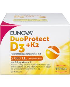 EUNOVA DuoProtect D3+K2 2000 I.E./80 myg Kapseln