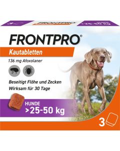 FRONTPRO 136 mg Kautabletten f.Hunde &gt;25-50 kg