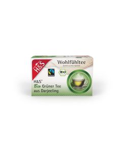 H&amp;S Bio Grüner Tee aus Darjeeling Filterbeutel