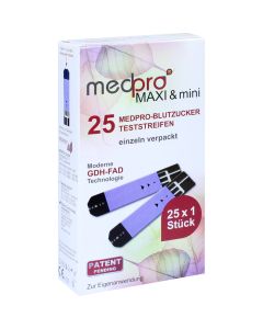 MEDPRO Maxi &amp; mini Blutzucker Teststreif.einzeln