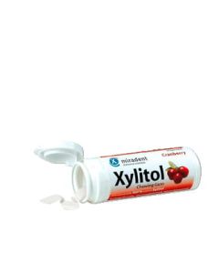 MIRADENT Zahnpflegekaugummi Xylitol Cranberry