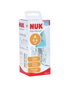 NUK First Choice+ Glasfl.Silikonsaug.Gr.1 S 120 ml