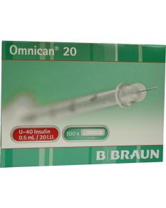 OMNICAN Insulinspr.0,5 ml U40 m.Kan.0,30x8 mm ein.-100 X 1 St