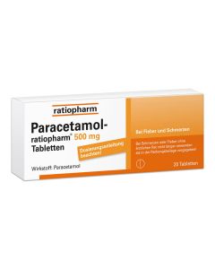 Paracetamol ratiopharm® 500mg - bei Fieber-20 St