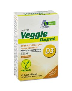 VEGGIE Depot Vitamin D3 800 I.E.+Calcium+B5 Tabl.