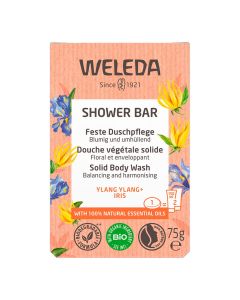 WELEDA feste Duschpflege Ylang Ylang+Iris-75 g