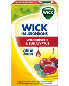 WICK Wildkirsche &amp; Eukalyptus Bonbons o.Zucker