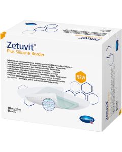 ZETUVIT Plus Silicone Border 10x10 cm steril