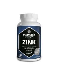 ZINK 25 mg hochdosiert vegan Tabletten-180 St