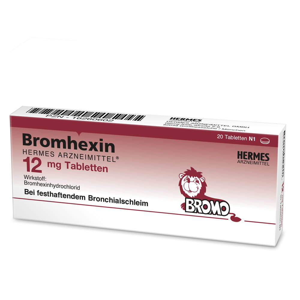 BROMHEXIN Hermes Arzneimittel 12 mg Tabletten 20 St Tabletten